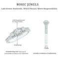 thumbnail image 5 of Rosec Jewels - Lab Created Diamond Ring - Vintage Inspired Engagement Ring - EF-VS Quality, 14K White Gold, US 7.50, 5 of 8