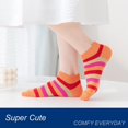thumbnail image 4 of GFDYREE Epeius Kids Girls' 5 Pack Seamless Rainbow Stripes Crew Socks, 4 of 6