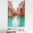 thumbnail image 1 of Venice Tapestry, Water Canal and Bridge Typical Venetian Architecture Buildings and a Boat, Fabric Wall Hanging Decor for Bedroom Living Room Dorm, 5 Sizes, Turquoise Cinnamon, by Ambesonne, 1 of 1