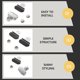 thumbnail image 4 of 4 Uds Abrazaderas de espejo de Zinc perforadas Rojo Verde Clips fijadores de espejo Cocina Decoración y Otros, 4 of 5