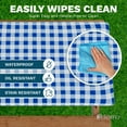 thumbnail image 6 of Sorefy Vinyl Fitted Picnic Table Cover, Checkered Design, Flannel Backed Lining, 30" x 60" Black, 6 of 7