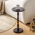 thumbnail image 2 of Round End Table with Solid Wood Construction - Brown Finish, 2 of 9