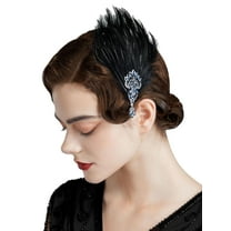 1920s Flapper Headband Roaring 20s Great Gatsby Headpiece Rhinestone Hair Clip Hair Accessories for Women
