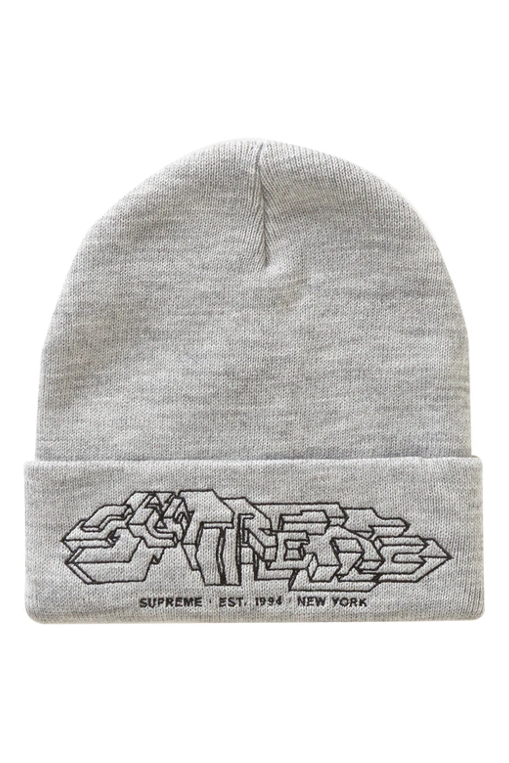 Supreme Delta Logo Beanie Heather Grey 