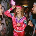 thumbnail image 4 of Alaiyaky 80s 90s Shell Suit Costume Men Women Retro Tracksuit 1980s Fancy Dress Halloween Costumes Festival Outfit for Adults, 4 of 7