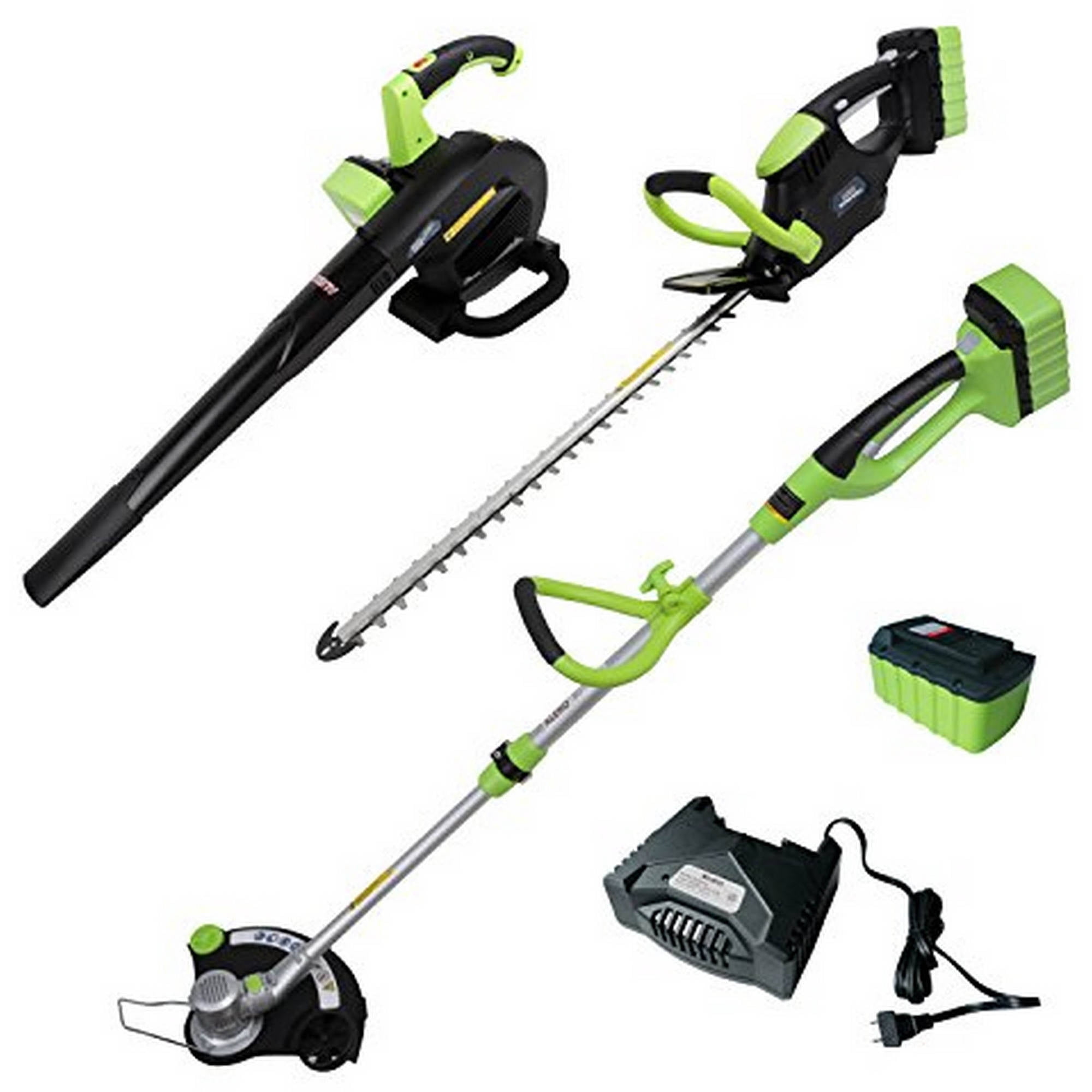Aleko AGTHTLB36V Leaf Blower, String Grass Trimmer and Hedge Trimmer NiZn Combo Kit by ALEKO