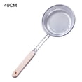 thumbnail image 4 of Inteprter Colador, colador, fideos, espátula para cocinar, Pasta, aceite, cuchara, colador, herramienta de cocina, mango de madera, acero inoxidable, Cocina y Comedor dieciséis# Inteprter HA000750-02, 4 of 6