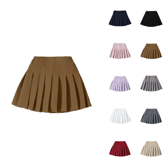 Girls Summer Fashion Waist Tennis Pleated Slim Skirt for Girls Casual Mini High Waist Skirt Fashionable Athletic Skorts for Kids Sports Play