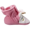 thumbnail image 6 of Hudson Baby Infant and Toddler Girl Cozy Fleece Booties, Pink Star Unicorn, 6-12 Months, 6 of 7