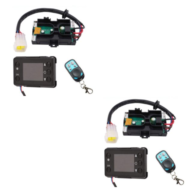 Kenally Controlador de calentador de interruptor LCD, suministros para coche, accesorios profesionales para vehículos, instalación práctica, 2piezas