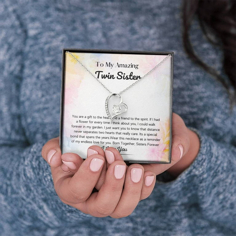 Twin Sister Gift Forever Love Necklace Sister Birthday Gift