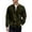 Army Green, variant on Men's Casual Cotton Stretch Bomber Jacket - Full Zip with Faux Leather Elbow Patches, Ribbed Collar/Cuffs, Khaki Color, Size M