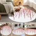 thumbnail image 5 of Small Round Rug 3Ft Washable Non-Slip, Red Polka Dots Circle Area Rugs for Living Room Bedroom, Vintage Abstract Art Watercolor Indoor Floor Mats Carpet Runner for Home Decor, 5 of 8