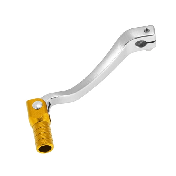 Palanca de cambio de motocicleta plegable para Kayo T6, aleación de aluminio, palanca de cambio, tono plateado, tono dorado en la cabeza