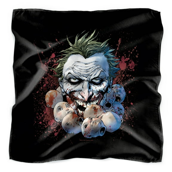 Batman The Joker Doll Heads Bandana (21 in x 21 in)