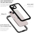 thumbnail image 4 of Dteck for iPhone 15 Case Waterproof - Built in Screen Protector IP68 Underwater Military Dropproof Dustproof Shockproof Full Body Protective Transparent Phone Cover,Black, 4 of 7