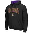 thumbnail image 2 of Men's Colosseum Black ECU Pirates Arch and Logo Pullover Hoodie, 2 of 3