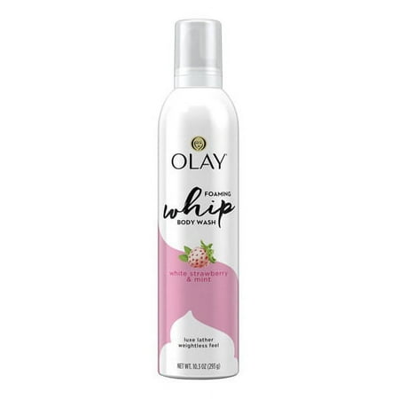 Olay Whip Foaming Body Wash, White Strawberry and Mint, 10.3 Oz, 2 Pack