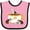 Pink and Black, variant on Inktastic Cute Hot Chocolate Hedgehogs Boys or Girls Baby Bib