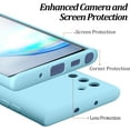 thumbnail image 2 of for Galaxy Note 10 Case, Soft Touch Silicone Case with Microfiber Lining Cushion Slim Shockproof Protective Cover 6.3 in for Samsung Galaxy Note 10, Light Blue, 2 of 15