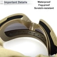 thumbnail image 4 of Unique Bargains 1 Set Universal Motorcycle Goggles Dimmable Sunglasses UV Protection Khaki TPU PC, 4 of 6