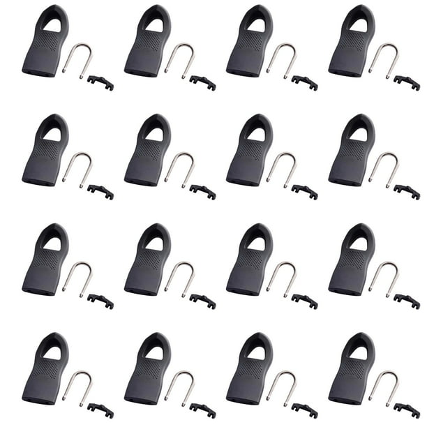 Xihbxyly Juego de Tiradores de Cremallera Desmontables, Fijador Universal de Cremalleras, Diseño En Forma de U, Fácil de Usar, Apto para Chaquetas, Bolsos, Maletas y Ropa Deportiva, Metal Resistente,