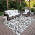thumbnail image 3 of Addison Rugs Chantille Indoor/Outdoor Transitional Geometric Gray Machine Washable Rectangle Rug, 3' x 5', 3 of 10