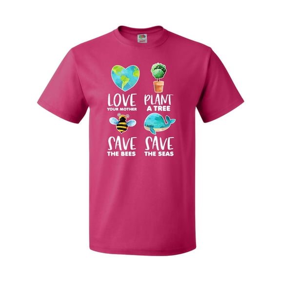 Inktastic Earth Day Plant a Tree Save the Bees Save the Seas Love Your Mother Earth T-Shirt
