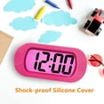 thumbnail image 5 of Reloj Despertador Digital con Pantalla LCD Resistente a Impactos y Estuche de Silicona para Hogar, Oficina, Recámara - Pink, 5 of 5