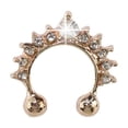 thumbnail image 1 of tredstone 1x Noose Hoop Fake Septum Ring Crystal Nose Stud Non Piercing Nose Rings Studs, 1 of 1