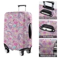 thumbnail image 5 of Pink Unicorns Flamingos Pattern Luggage Cover Fashion Suitcase Cover Baggage Covers Fit 25-28 Inch Luggage (Go Travel), 5 of 5