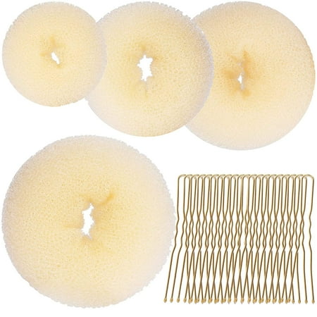 Hair Bun Shaper Set, 4 Hair Pcs Donut Bun Maker(Extra large, Large, Medium, Small) with Large Bobby Pins Blonde 20pcs, Doughnuts Ring Styler Maker | Walmart Canada Hair Bun Shaper Set, 4 Hair Pcs Donut Bun Maker(Extra large, Large, Medium, Small) with Large Bobby Pins Blonde 20pcs, Doughnuts Ring Styler Maker | Walmart Canada
