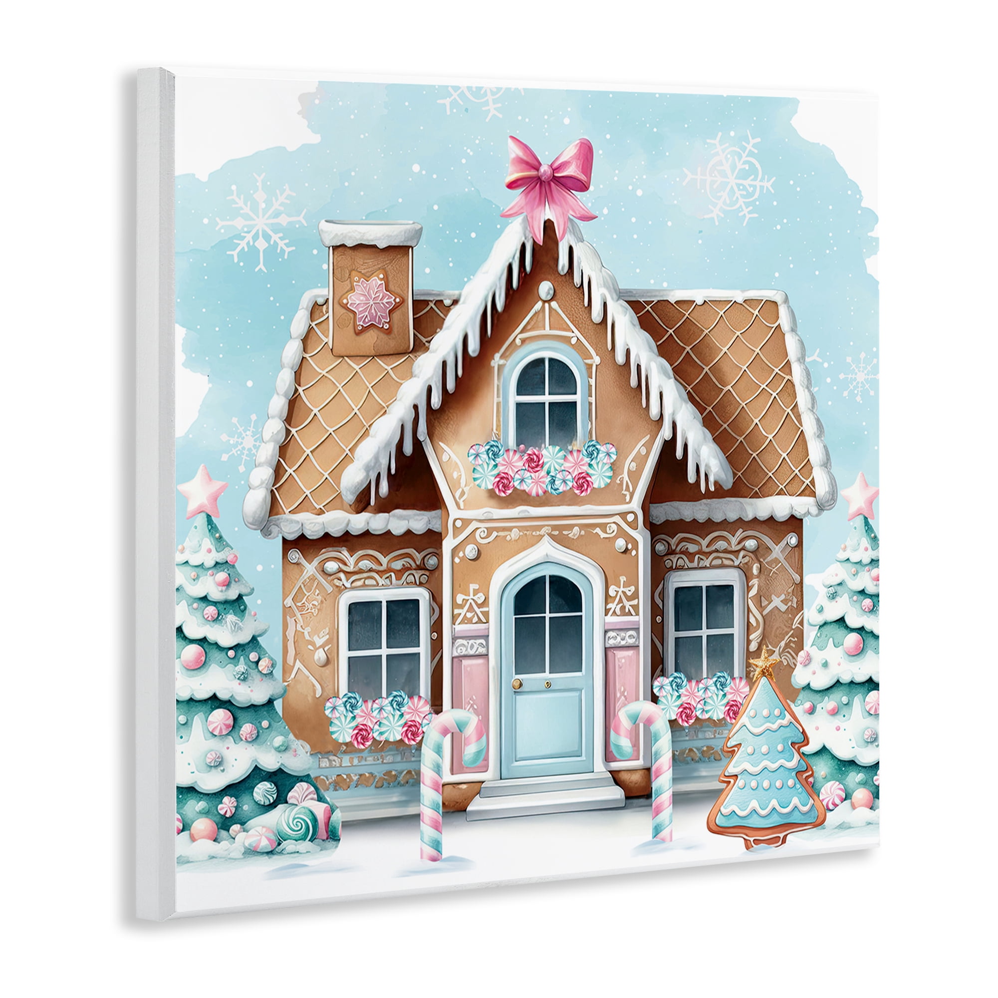 Stupell Industries Fancy Gingerbread House Holiday Painting Unframed Art Prints Wall Art, 12 x 12