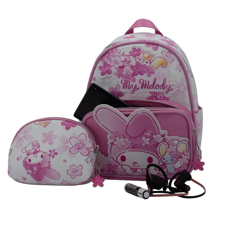 Hello Kitty My Melody 2 Piece Mini PU Backpack Purse, Sanrio  display picture 1