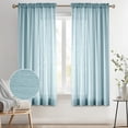 thumbnail image 1 of Melodieux Cortinas Semitransparentes Azules De 63 Pulgadas De Largo Para Dormitorio, Sala De Estar, Granja, Textura De Lino, Filtrado De Luz, Hogar, Oficina, Cortinas Transparentes Brillantes, Bolsill, 1 of 1