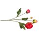 thumbnail image 5 of Billuyoard Ramo de flores de peonía artificial de 4 ramas, decoración de simulación, adorno de flores para el hogar y la oficina Flores artificiales Rosa roja Billuyoard HA7106-01, 5 of 6