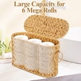 thumbnail image 3 of Vorfor Toilet Paper Storage Basket with Lid, Water Hyacinth Toilet Paper Holder Holds Up to 6 Mega Rolls, Home Bathroom Decor Organizer, 3 of 11