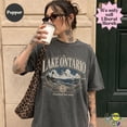 thumbnail image 6 of Lake Ontario Graphic T-shirt Lake Ontario Humor Tee Light Yellow Unsalted but Salty Shirt Great Lakes Souvenir Top, 6 of 9