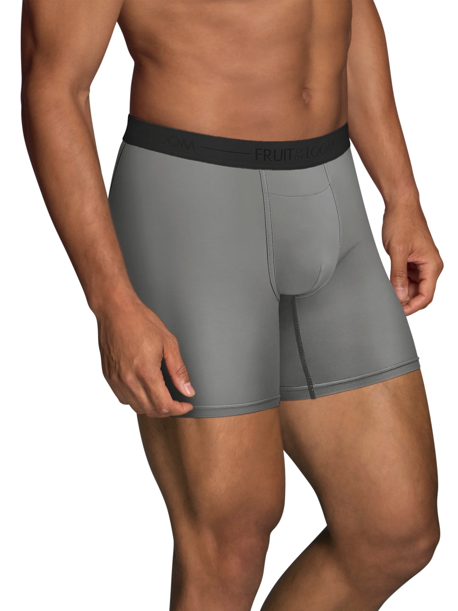 Fruit of the Loom Men's EverLight Go Active Black Boxer Briefs, 3 Pack
