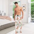 thumbnail image 6 of FORMRS Mens Pajama Pants with Pockets Sleepwear Lounge Bottoms Sizes S-2XL, Brown Nordic Christmas House, 6 of 7