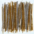 thumbnail image 1 of 100 Gold And Silver Glitter Pipe Cleaners 30cm x 6mm, 1 of 5