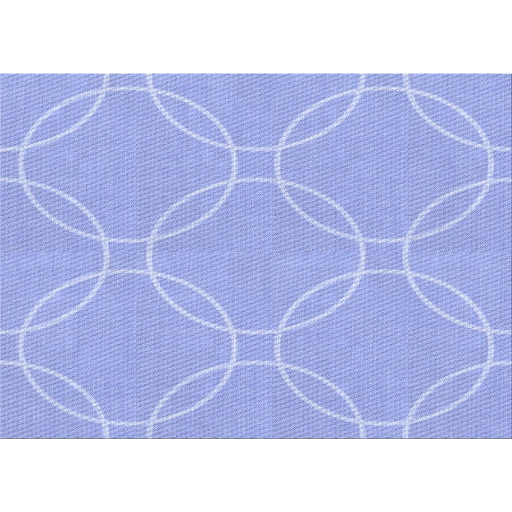 Ahgly Company Machine Washable Indoor Rectangle Transitional Sky Blue Area Rugs, 2' x 3'