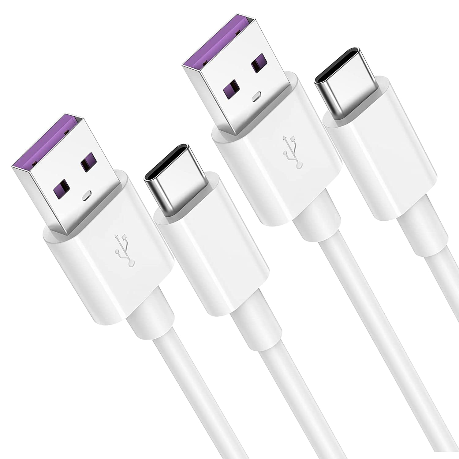 USB C Cable 5A, 40W [2 Pack 2m] USB Type C Super Charger Cable USB C to A Charging Cord for Huawei P30 Pro, P20 Lite, P20, P10, Mate 20, 20