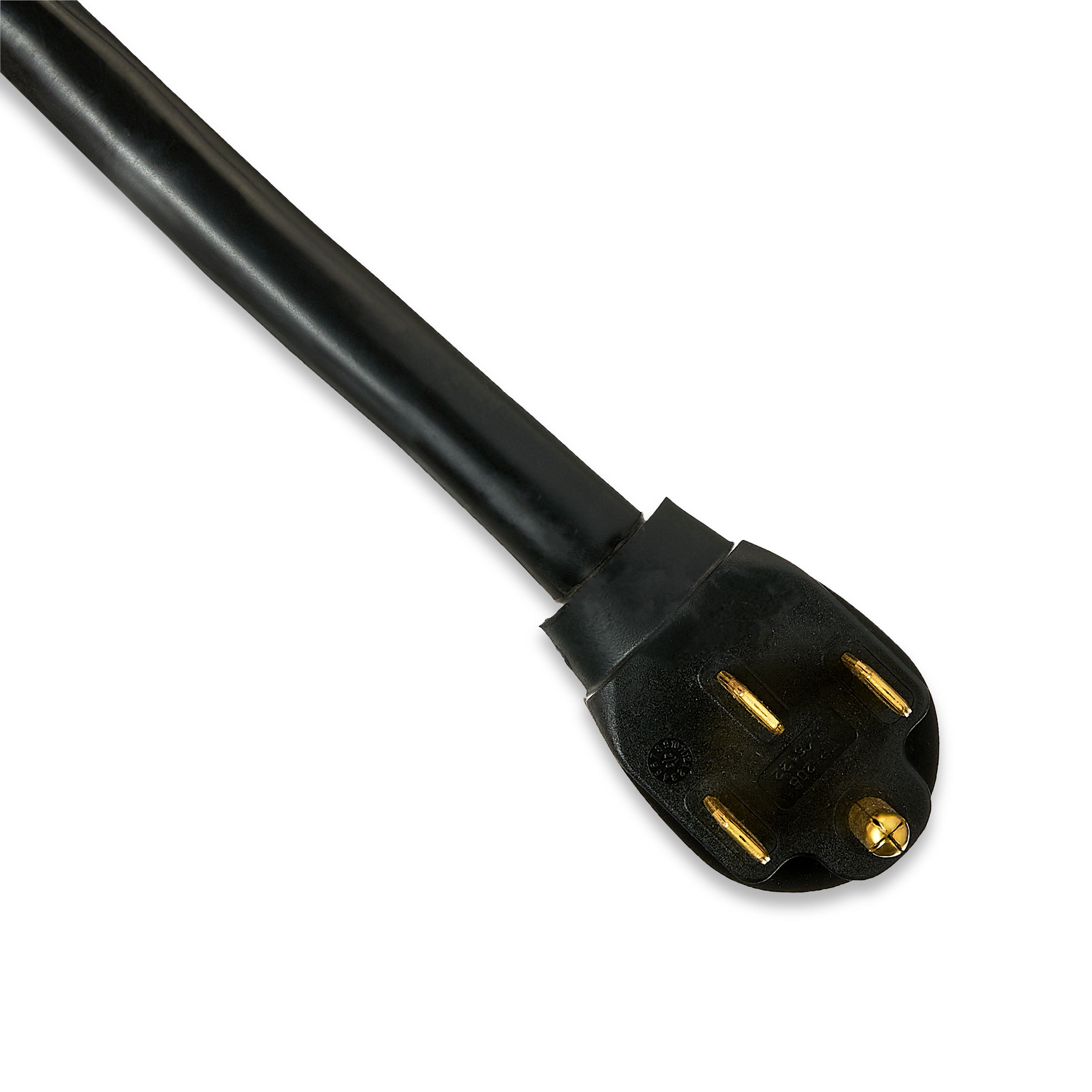 Hyper Tough 6-Foot 4-Wire Range Cord, Black, Right-angle Plug, 125V/250V, 50A