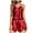 Red, variant on WREESH Womens Pajama Sets Silk Pajamas Solid Casual Pullover Sleeveless Tops Shorts Two Piece Sets Home Wear Sleepwear Pink