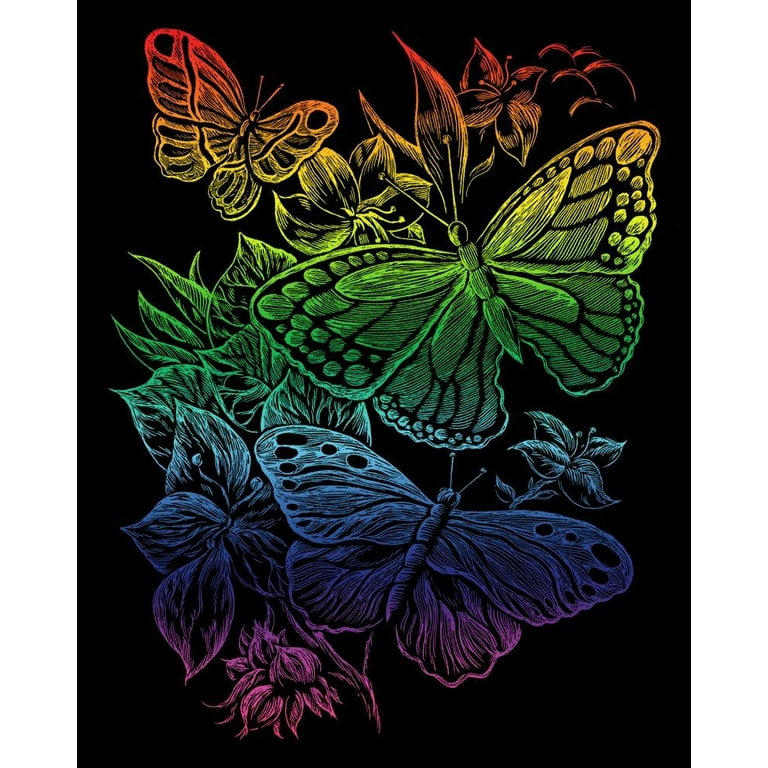 Scratch Art Butterflies