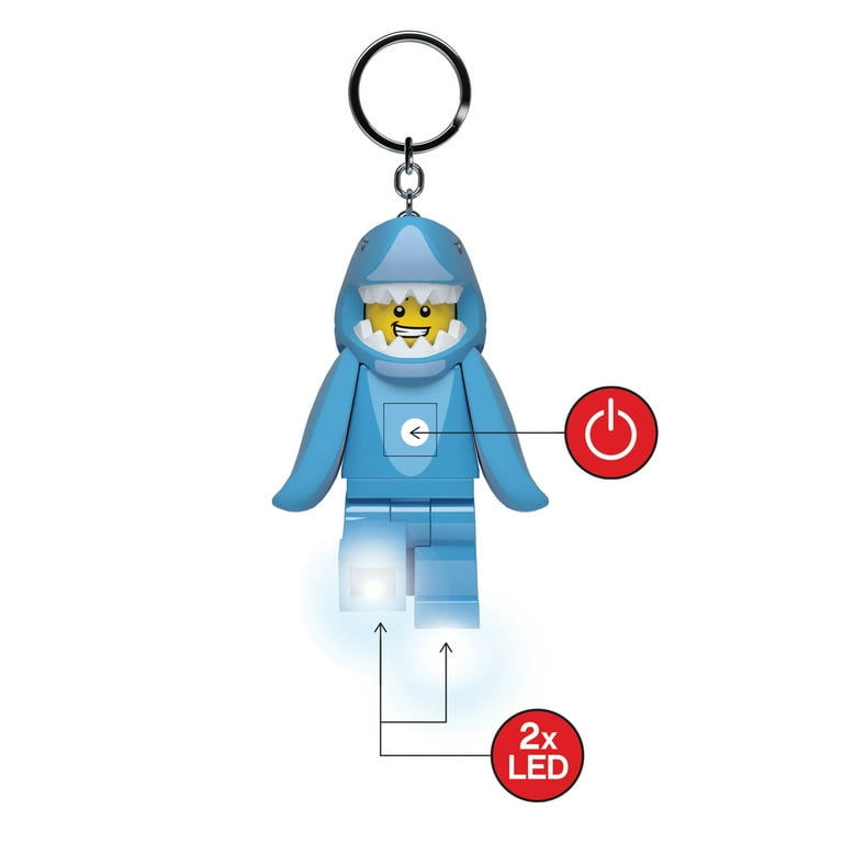 Konkurrere Brokke sig Peer LEGO Iconic Shark Suit Guy Keychain Light, Ages 6 to Adult - Walmart.com