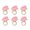 pink, variant on Pack of 6 Artificial Flower Napkin Rings Rose Florals Tissue Holder for Banquets and Gatherings Dining Table Decorations