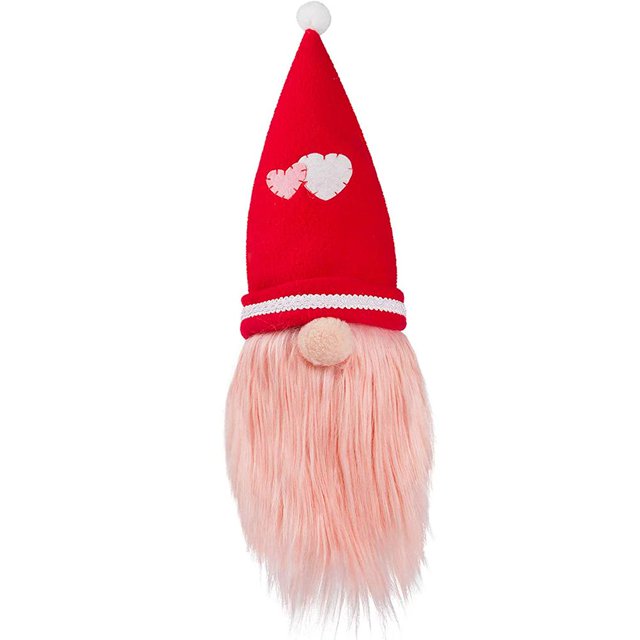 Peluche De San Valentín, Muñeco Sin Rostro Con Parte Inferior Ponderada, Gnomos De Anciano Con Parches De Corazón, Sombreros Para Decoraciones Navideñas Para El Hogar Advancent HA046818-02