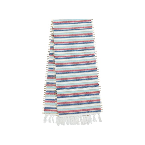 Celebrate It 14" x 6ft. Red, White & Blue Stripes Table Runner , Red, White, & Blue Party Supplies and Decorations for Memorial Day, Independence Day